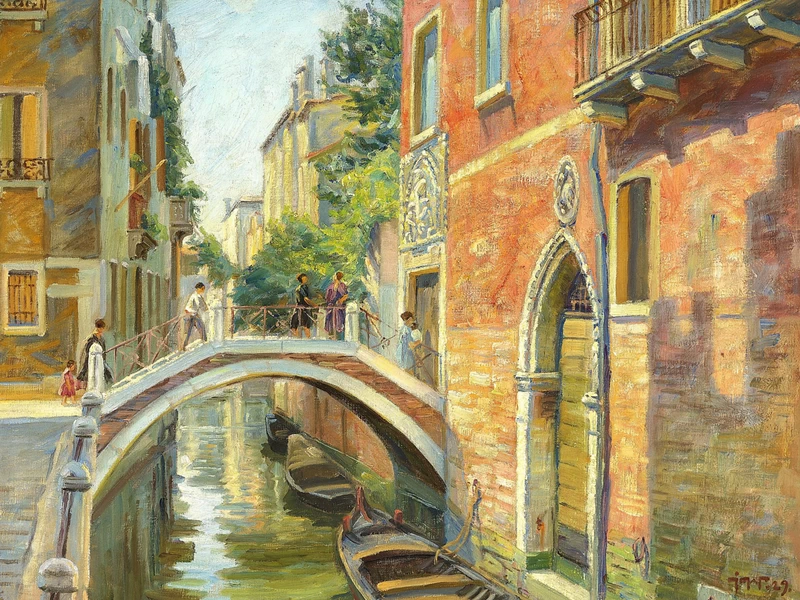 1868-Johannes Martin Fasting Wilhjelm - Canale a Venezia